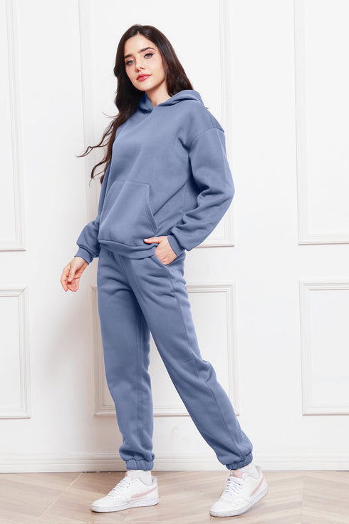 'Sarah' Long Sleeve Hoodie and Pants Set - Celes Fashion